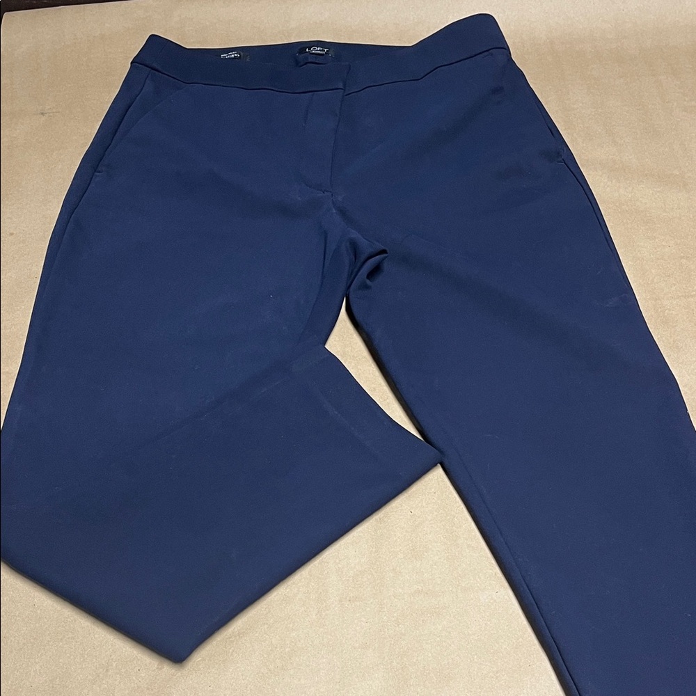 LOFT Navy Blue Women's Trousers